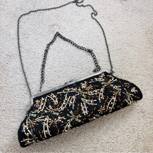 Vintage M&W handmade beads purse clutches with two chains NWT